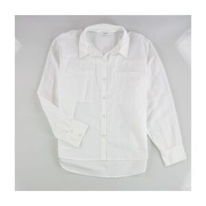 Parker Womens Buttoned Back Button Up Shirt, White, NWT